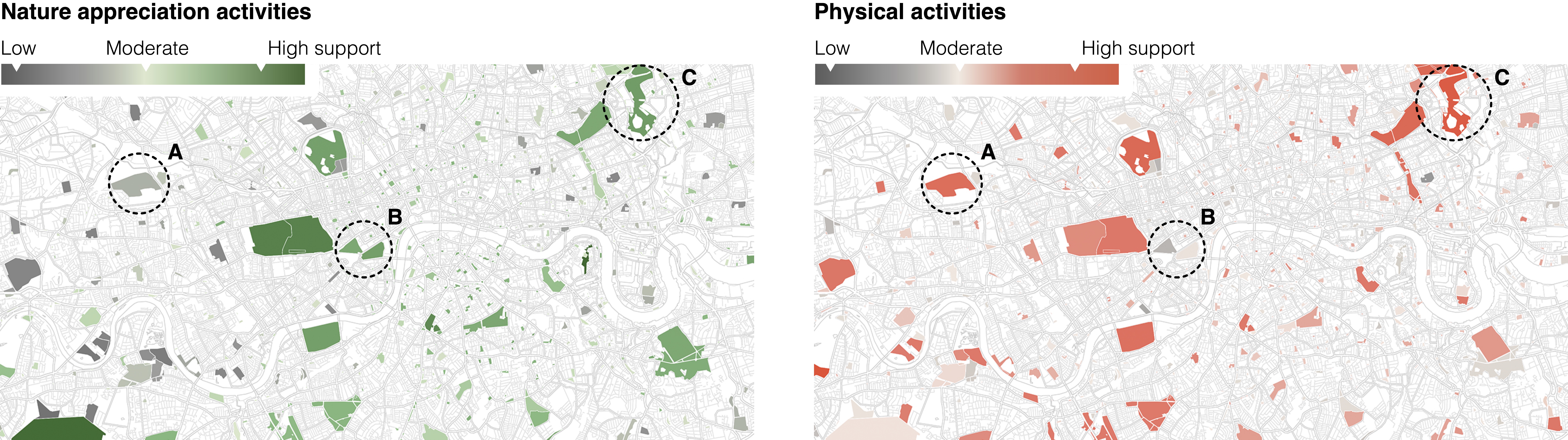 Overview scores for London